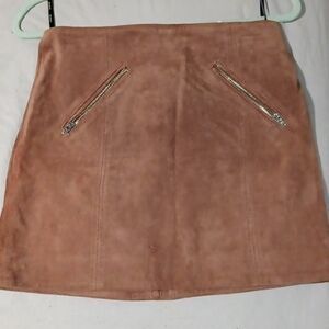 Brown Suede Mini skirt